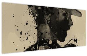 Tablou - Femeie de jazz (120x50 cm)