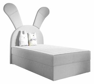 Pat boxspring StylusBoxspring, Single, Gri deschis, 100x200, Tapiterie, Somiera patSomiera pat, 14x21x16cm