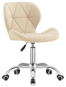Scaun de birou crem AVOLA VELVET