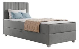 Pat boxspring SoralSingle, Boxspring, Gri inchis, 90x200, Tapiterie, Somiera patSomiera pat, 9x21x11cm