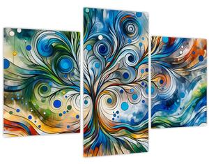 Tablou – Arbore energetic colorat (90x60 cm)