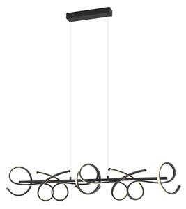 Lampă suspendată de design neagră dreptunghiulară cu 3 trepte de intensitate luminoasă - Krisscross