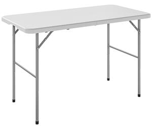 Outsunny Masă de Camping și Picnic Pliabilă, 120x60 cm, Alb | Aosom Romania