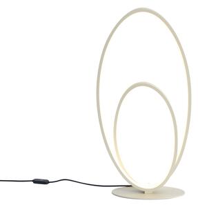 Lampă de masă de design bej, incl. LED, cu 3 trepte de intensitate luminoasă - Boomerang
