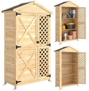 Outsunny Dulap de Exterior: Căsuță de Grădină cu Ușă Ventilată și Kit Anti-Răsturnare. | Aosom Romania