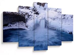 Tablou cu cascadele iarna (150x105 cm)