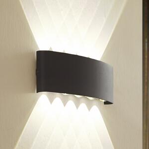 Lindby Lampă de exterior cu LED Ithan, 5 becuri, antracit, 27 cm, Negru, Aluminiu, Modern