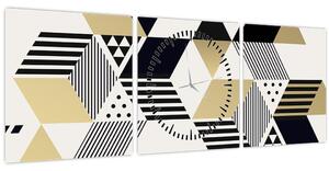 Tablou - Forme geometrice N⁰1 (cu ceas) (90x30 cm)