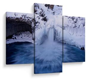 Tablou cu cascadele iarna (90x60 cm)