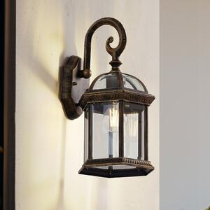 Lindby lampă de perete pentru exterior Adelisa, aur antic, aluminiu, înălțime, reglabil, Bronz / Alamă Veche, Aluminiu, Casă de țară / Rustic, Soclu de perete jos