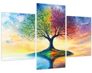 Tablou – Arbore pictat al anotimpurilor (90x60 cm)