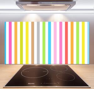 Panou perete bucătărie dungi colorate