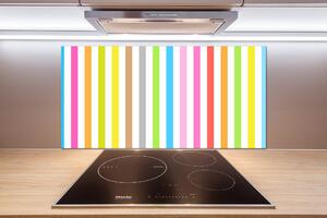 Panou perete bucătărie dungi colorate