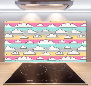 Panou sticlă decorativa bucătărie nor