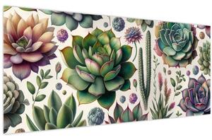 Tablou - Plante suculente (120x50 cm)