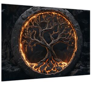 Tablou – Arborele vieții în lavă I. (70x50 cm)
