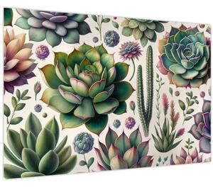 Tablou - Plante suculente (90x60 cm)