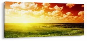 Tablou cu luncă cu soarele strălucitor (120x50 cm)