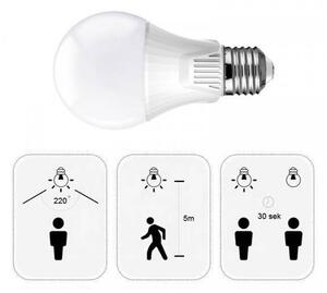 Bec LED cu senzor E27/9W/230V 6500K