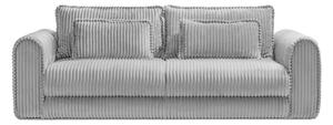 Canapea Extensibilă 3 locuri FELLINI, cu ladă depozitare, 243x108x90 cm, Gri-Deschis-Tilia