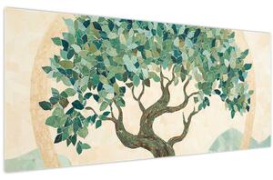 Tablou – Mozaic elegant cu arbore (120x50 cm)