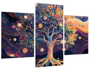 Tablou – Arbore violet plin de energie (90x60 cm)