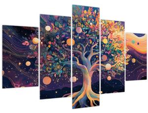 Tablou – Arbore violet plin de energie (150x105 cm)