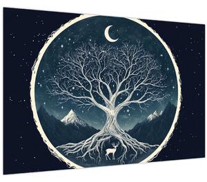 Tablou – Arbore magic cu cerb II. (90x60 cm)