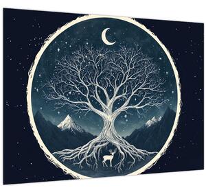 Tablou – Arbore magic cu cerb II. (70x50 cm)