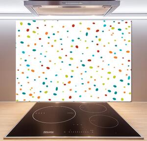 Sticlă pentru bucătărie puncte colorate