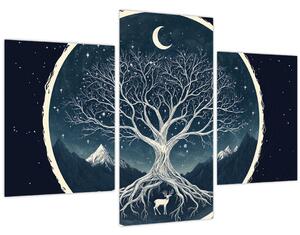 Tablou – Arbore magic cu cerb II. (90x60 cm)