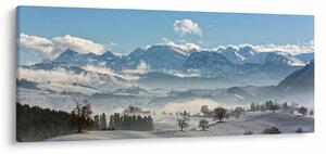 Tablou cu munții înzăpeziți (120x50 cm)