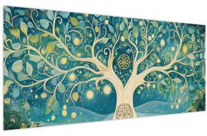Tablou – Arbore magic cu spirale (120x50 cm)