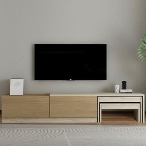 Nest - Travertine, Warm Oak