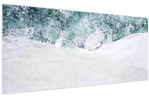 Tablou - Turcoaz abstractizare (120x50 cm)