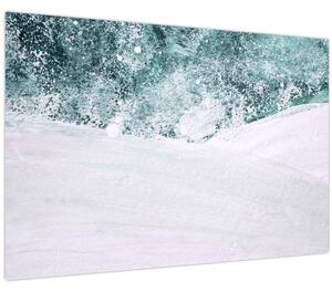 Tablou - Turcoaz abstractizare (90x60 cm)