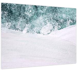 Tablou - Turcoaz abstractizare (70x50 cm)