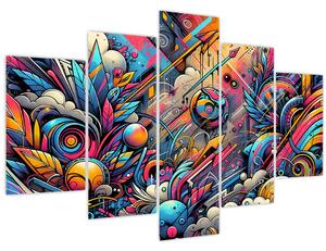 Tablou - Graffiti multicolor (150x105 cm)