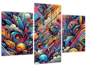 Tablou - Graffiti multicolor (90x60 cm)