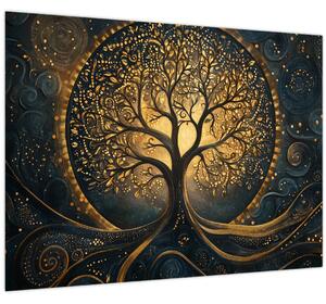 Tablou – Arbore cu aură aurie (70x50 cm)