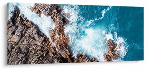 Tablou cu stânci și mare (120x50 cm)