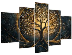 Tablou – Arbore cu aură aurie (150x105 cm)