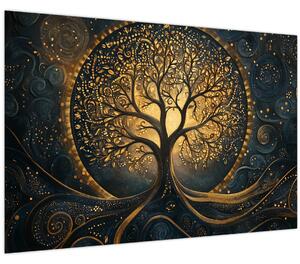 Tablou – Arbore cu aură aurie (90x60 cm)