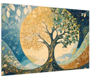 Tablou – Arborele vieții în lună (90x60 cm)