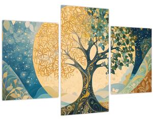 Tablou – Arborele vieții în lună (90x60 cm)