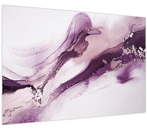 Tablou - Artă fluidă violet (90x60 cm)