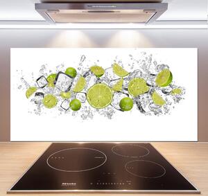 Panou sticlă decorativa bucătărie cuburi de gheata Lime