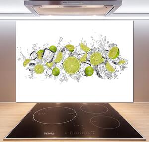 Panou sticlă decorativa bucătărie cuburi de gheata Lime