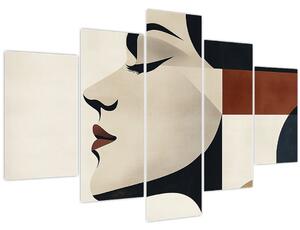 Tablou - Femeie din profil (150x105 cm)