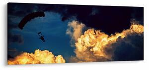 Tablou cu parașutiști în ceruri (120x50 cm)